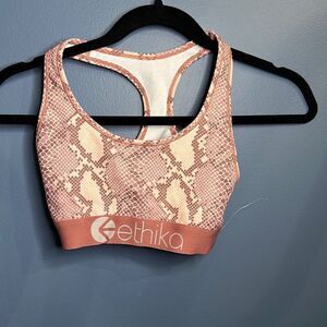 Ethika Kids Sports Bra Power Flux Snake Skin Size Girls Small